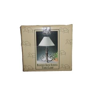 Alsy Banded Iron Scroll Table Lamp New in Box 30% PRICE REDUCTION!!!
